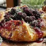 rustic blackberry lavender galette - featured image