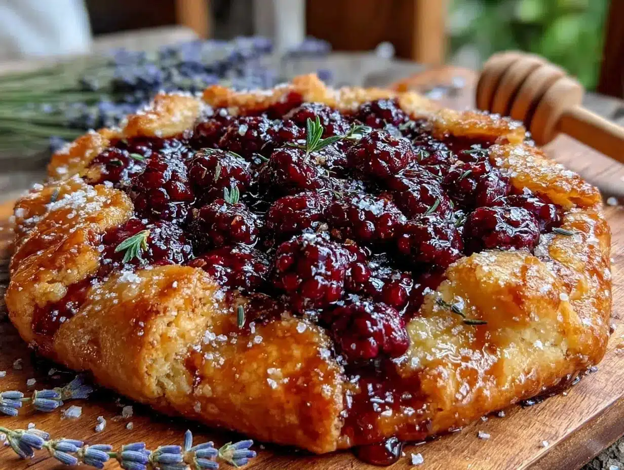 rustic blackberry lavender galette preparation steps