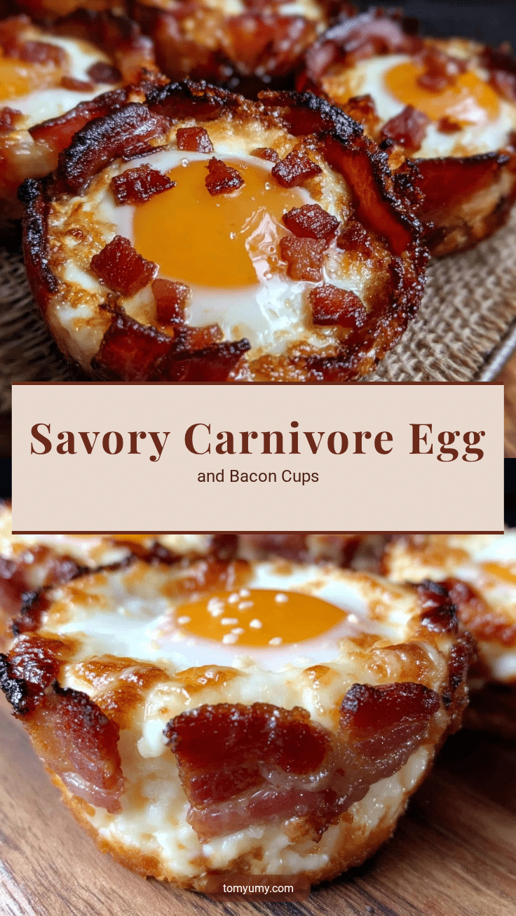 savory carnivore egg and bacon cups recipe