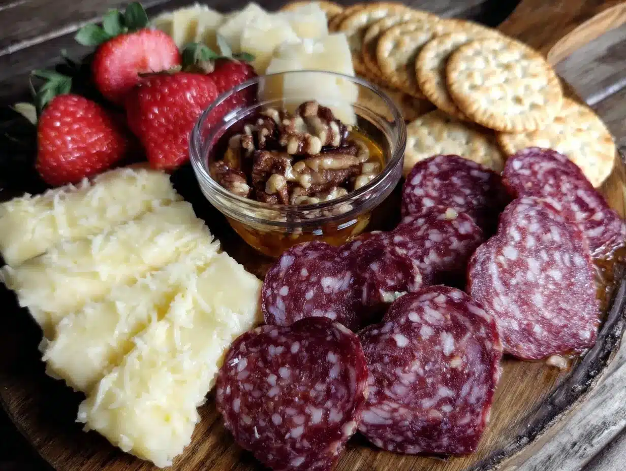 valentine charcuterie board preparation steps