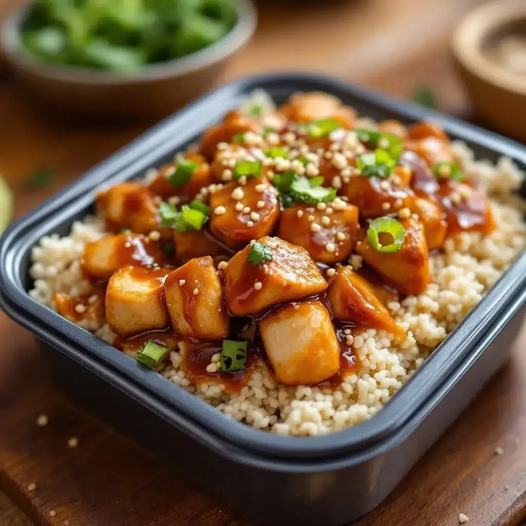 bento box chicken teriyaki preparation steps