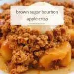brown sugar bourbon apple crisp - featured image
