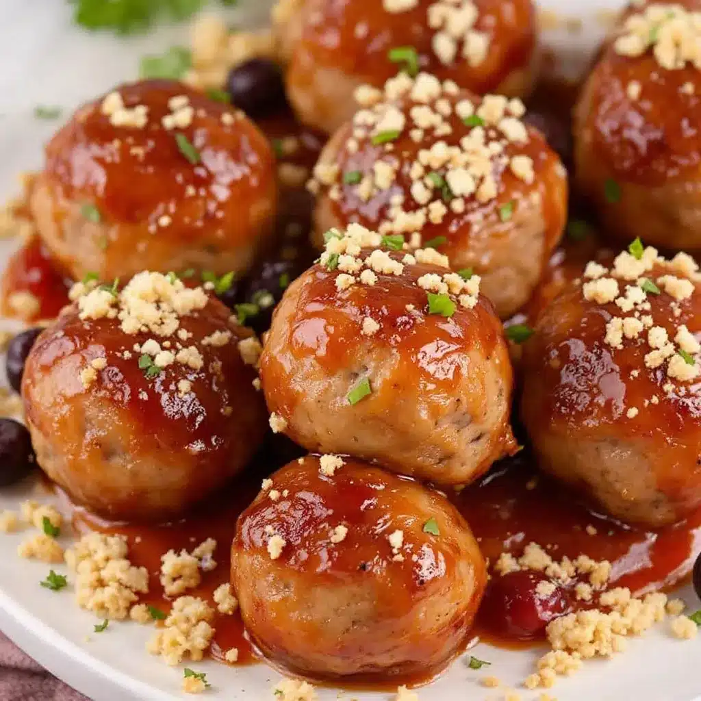 champagne cranberry cocktail meatballs preparation steps