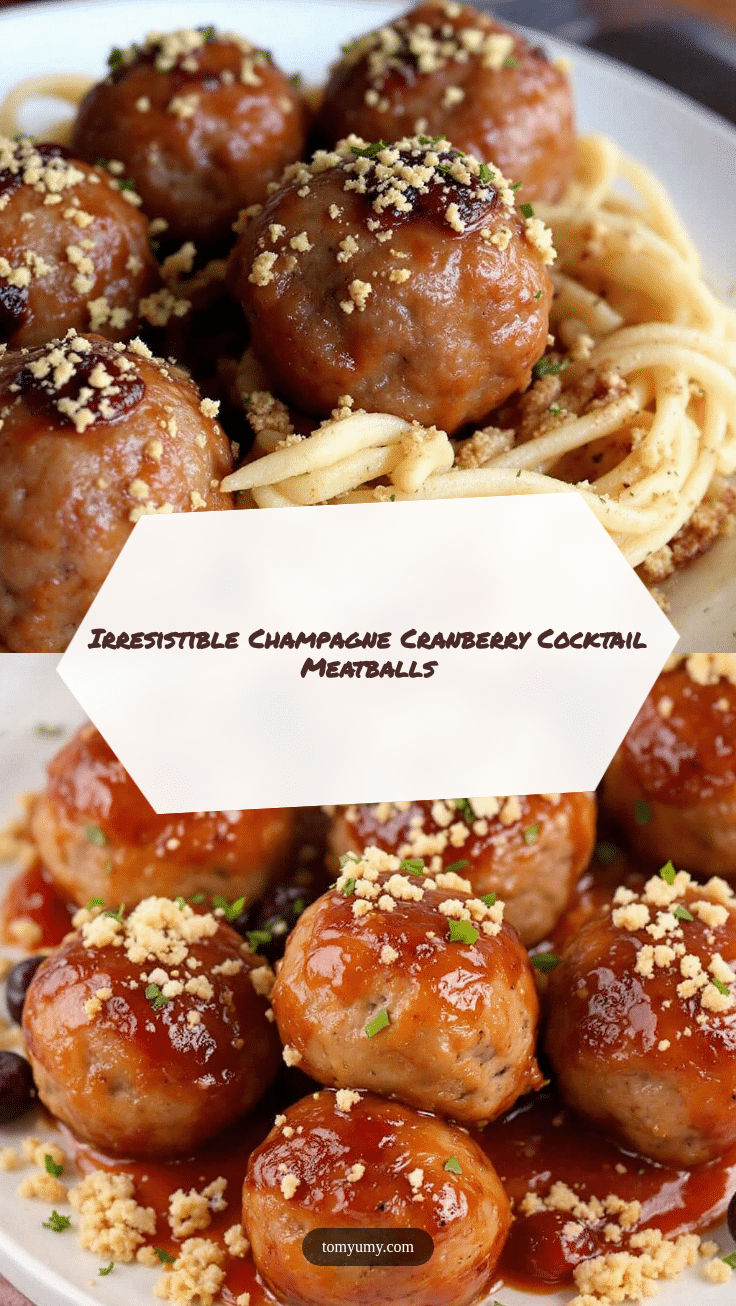 champagne cranberry cocktail meatballs recipe
