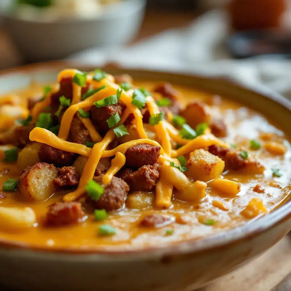 cheeseburger potato soup preparation steps