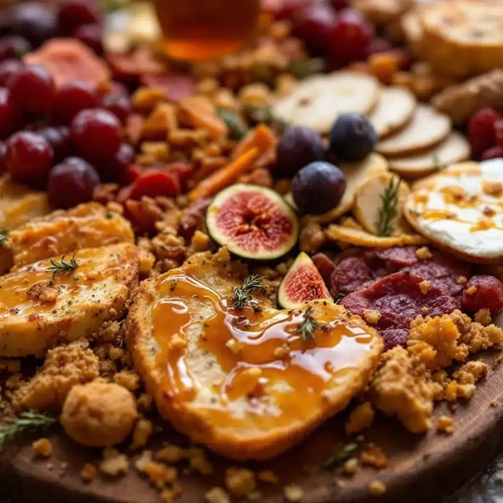 Cozy Fall Harvest Charcuterie Board with Fig & Honey preparation steps