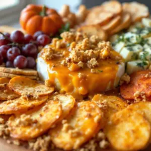 cozy pumpkin charcuterie board - featured image