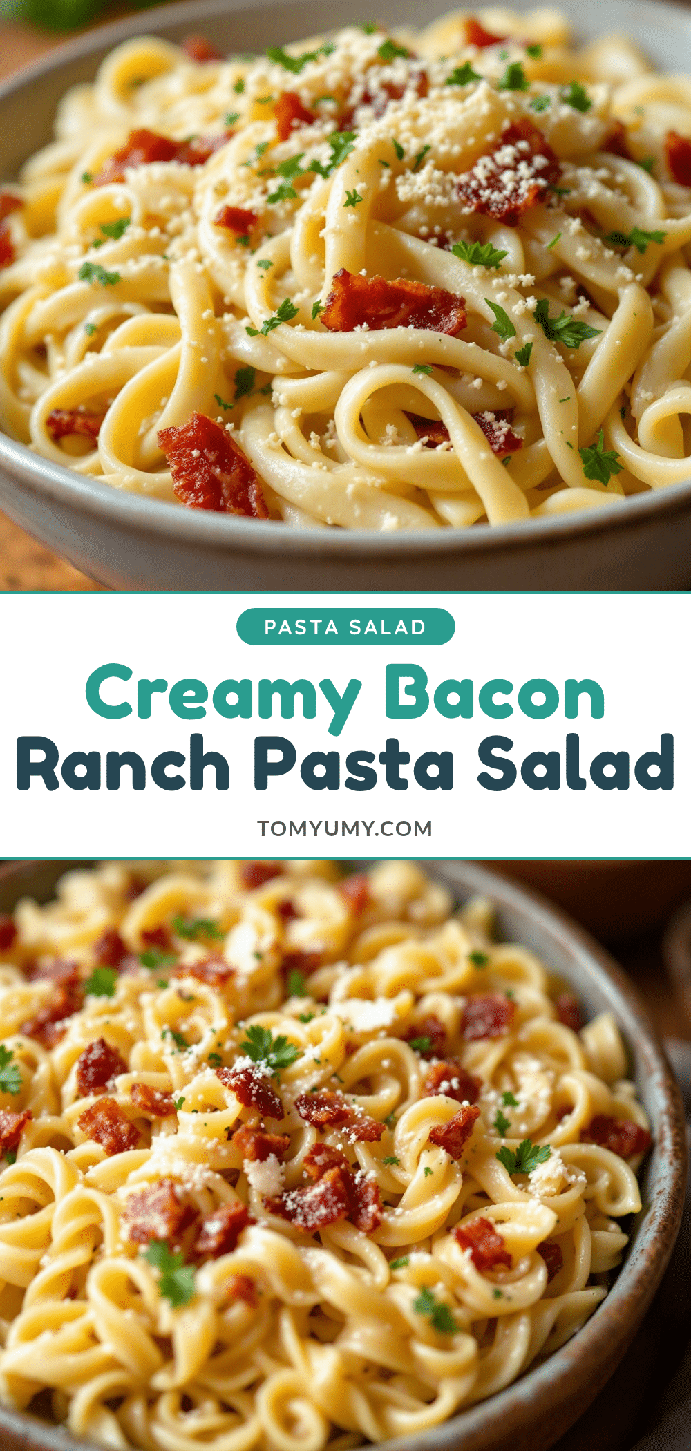 creamy bacon ranch pasta salad recipe