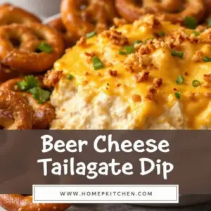 creamy beer cheese tailgate dip - featured image
