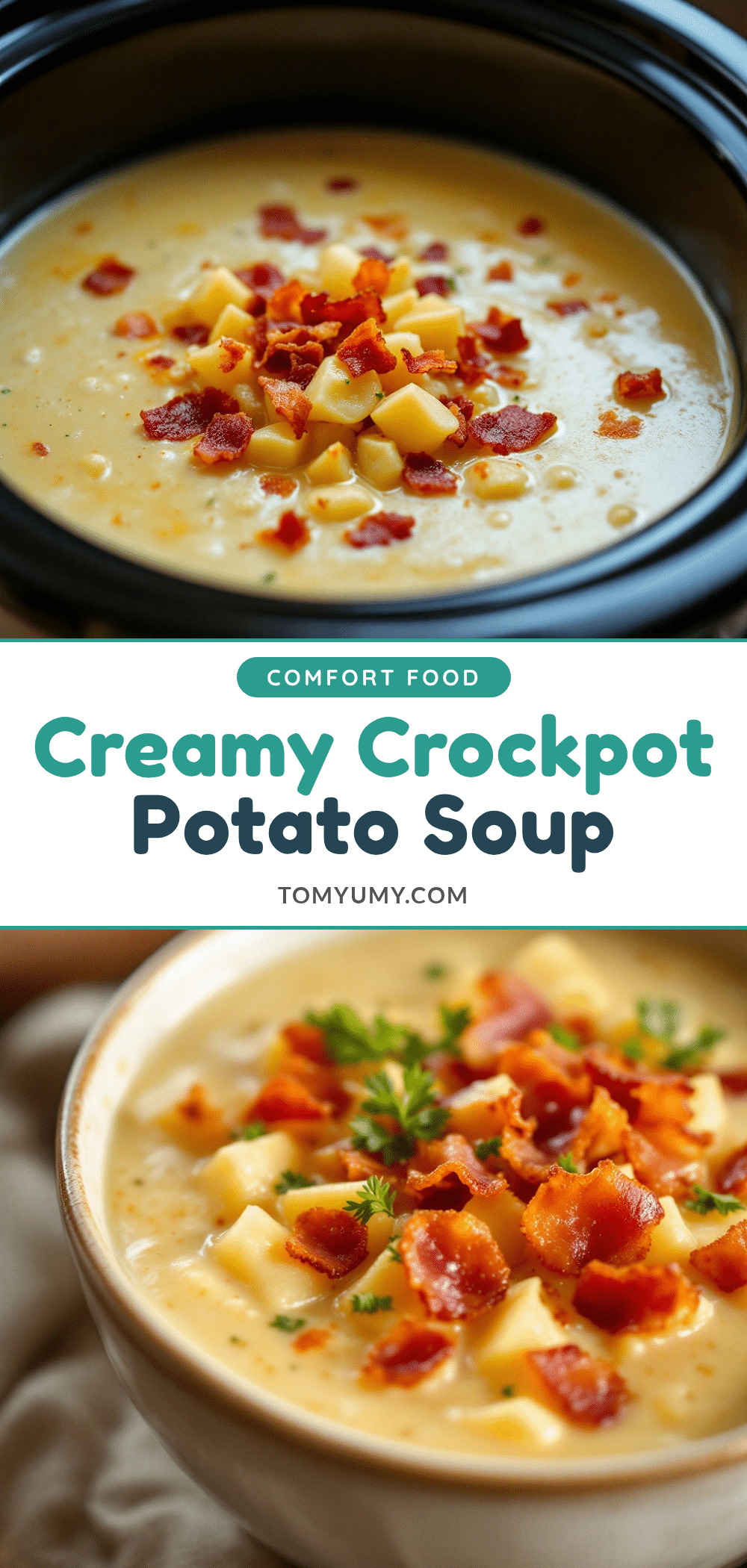 creamy crockpot potato soup recipe