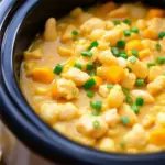 creamy crockpot white chicken chili - featured image