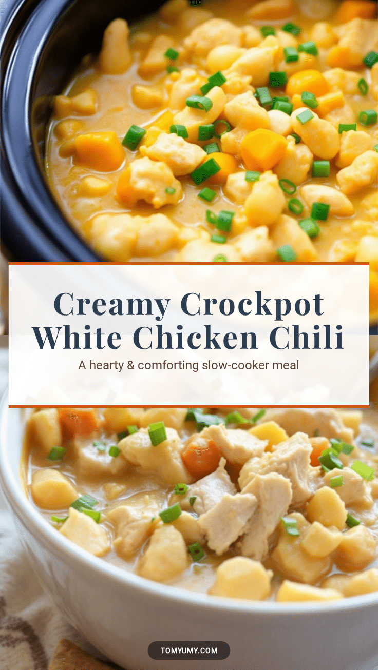 creamy crockpot white chicken chili recipe