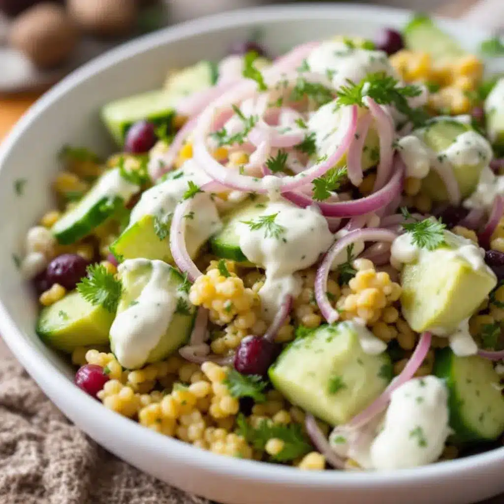 creamy cucumber dill salad preparation steps