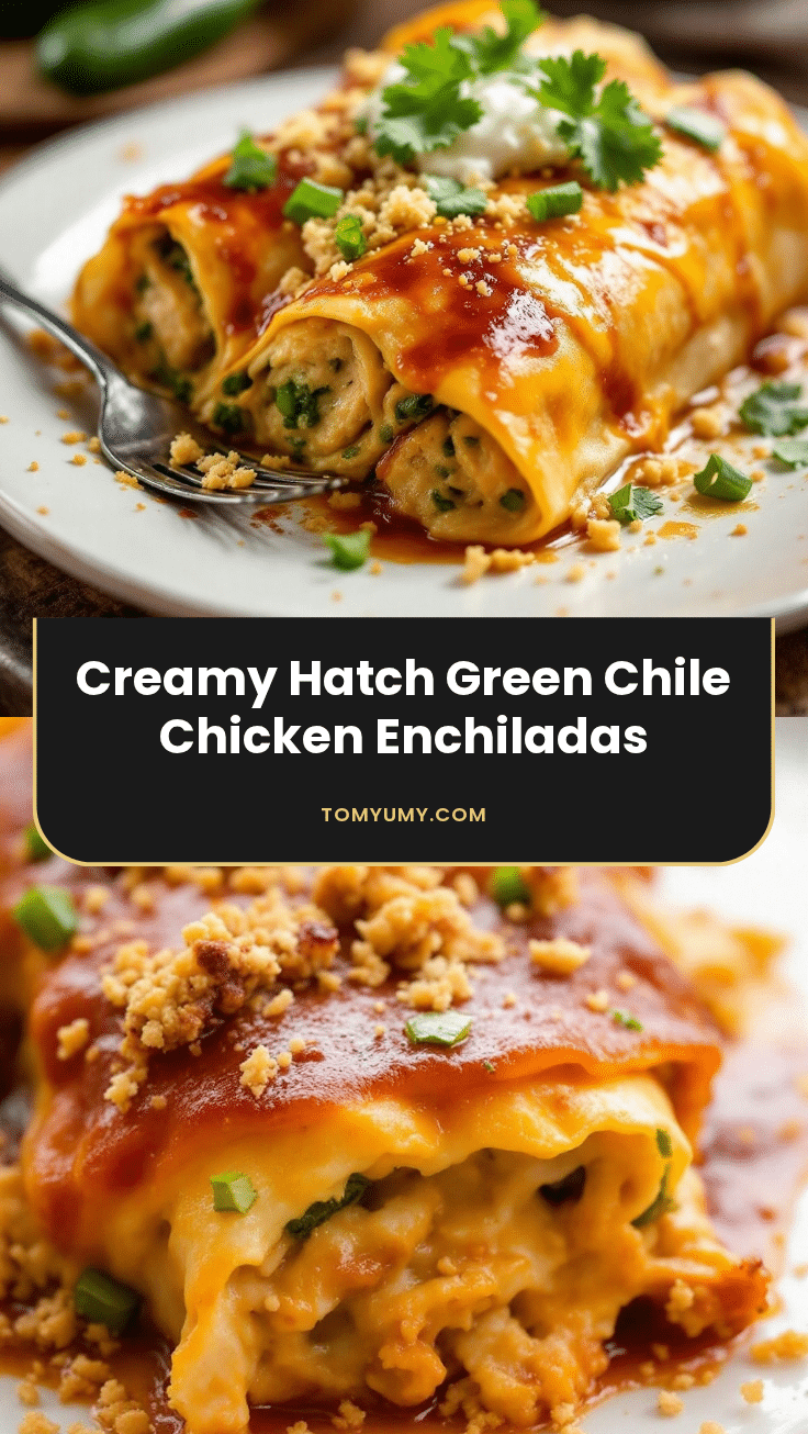 creamy hatch green chile chicken enchiladas recipe