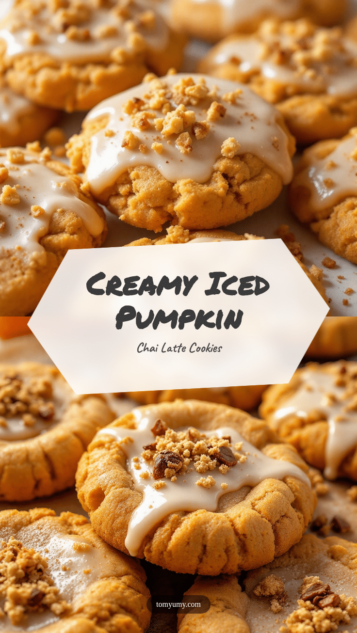 Creamy Iced Pumpkin Chai Latte Cookies recipe