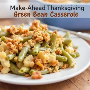 creamy make-ahead thanksgiving green bean casserole - featured image