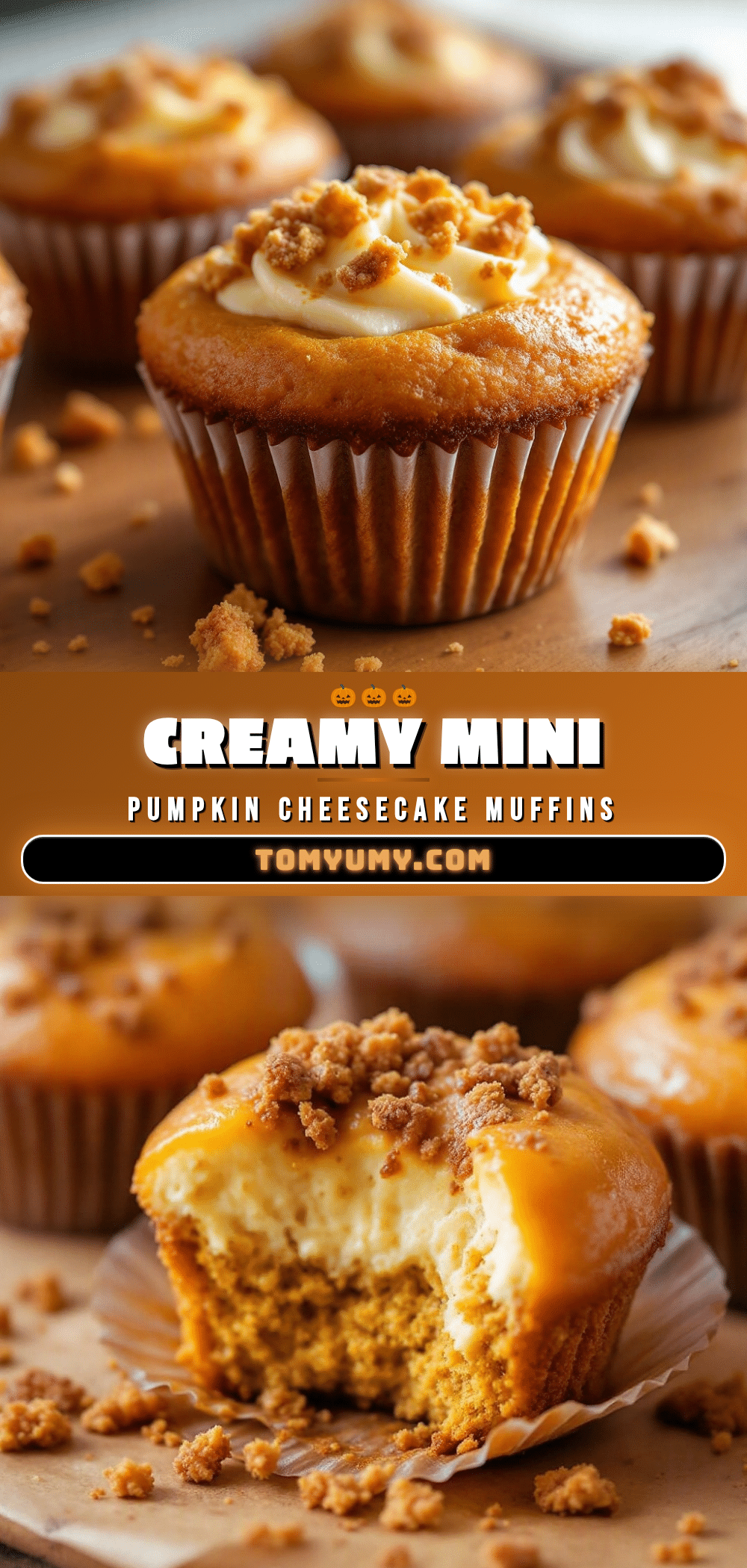 creamy mini pumpkin cheesecake muffins recipe