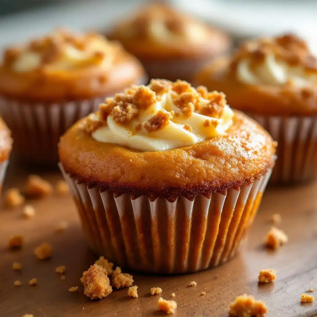 creamy mini pumpkin cheesecake muffins - featured image