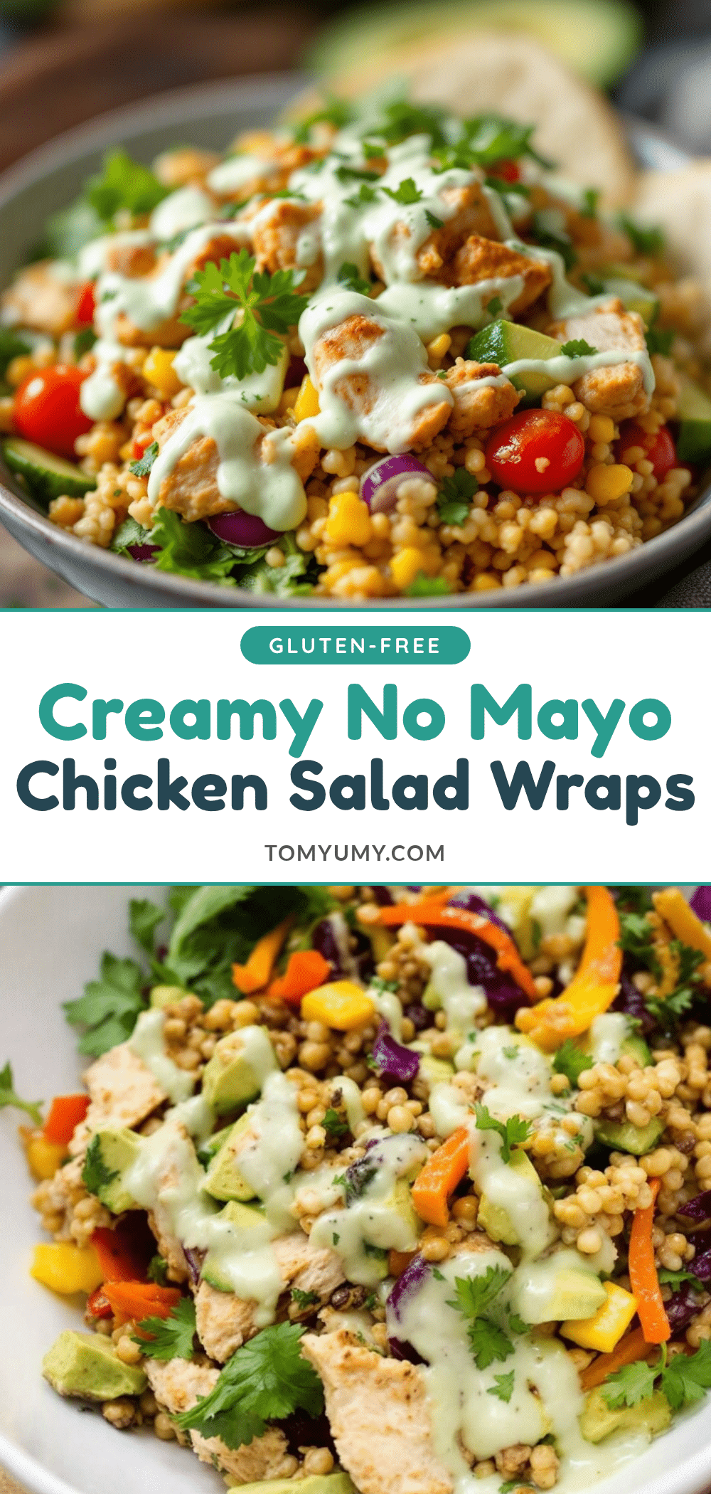 creamy no-mayo chicken salad wraps recipe