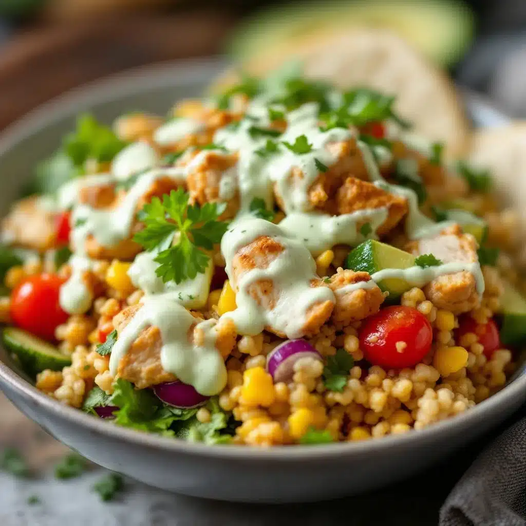 creamy no-mayo chicken salad wraps - featured image
