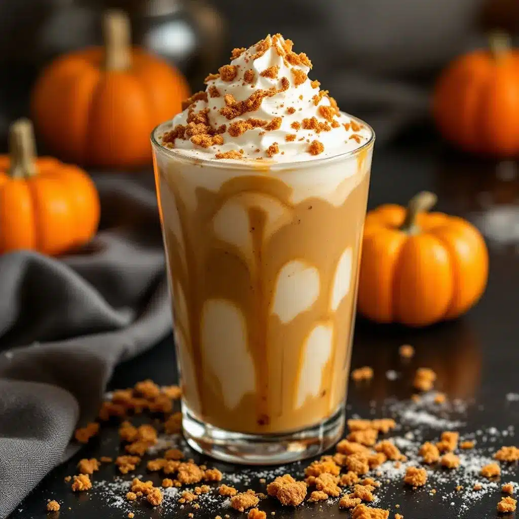 creamy pumpkin spice cold foam iced coffee preparation steps
