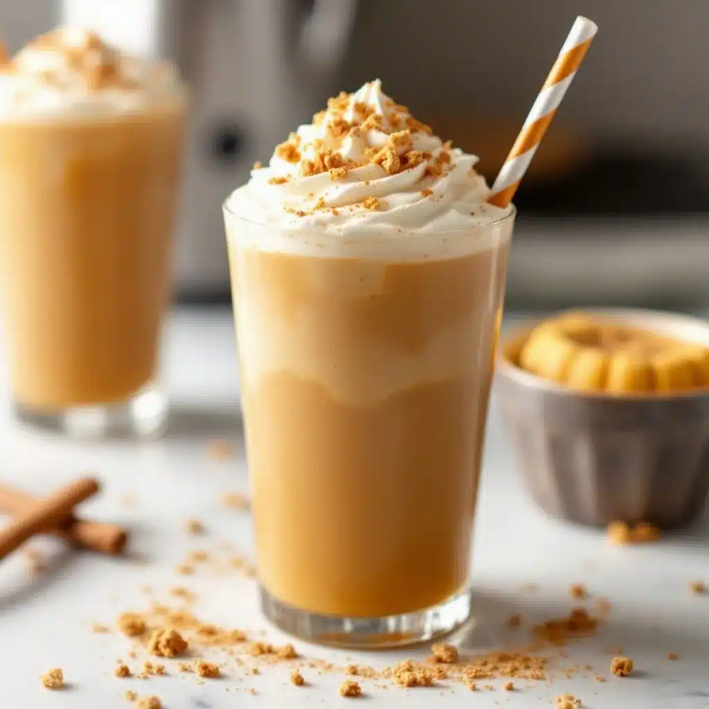 creamy pumpkin spice cold foam iced coffee - featured image