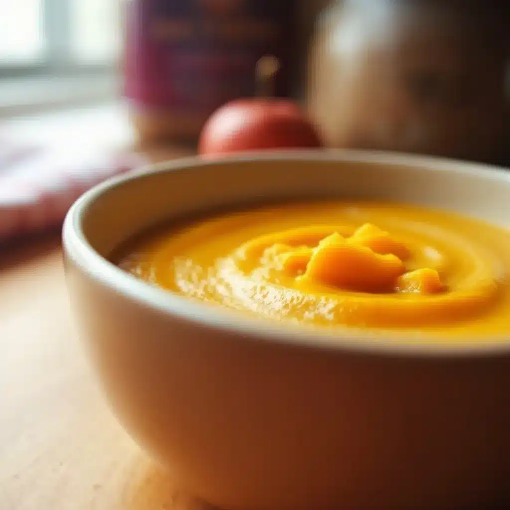 creamy roasted garlic apple cider butternut bisque preparation steps