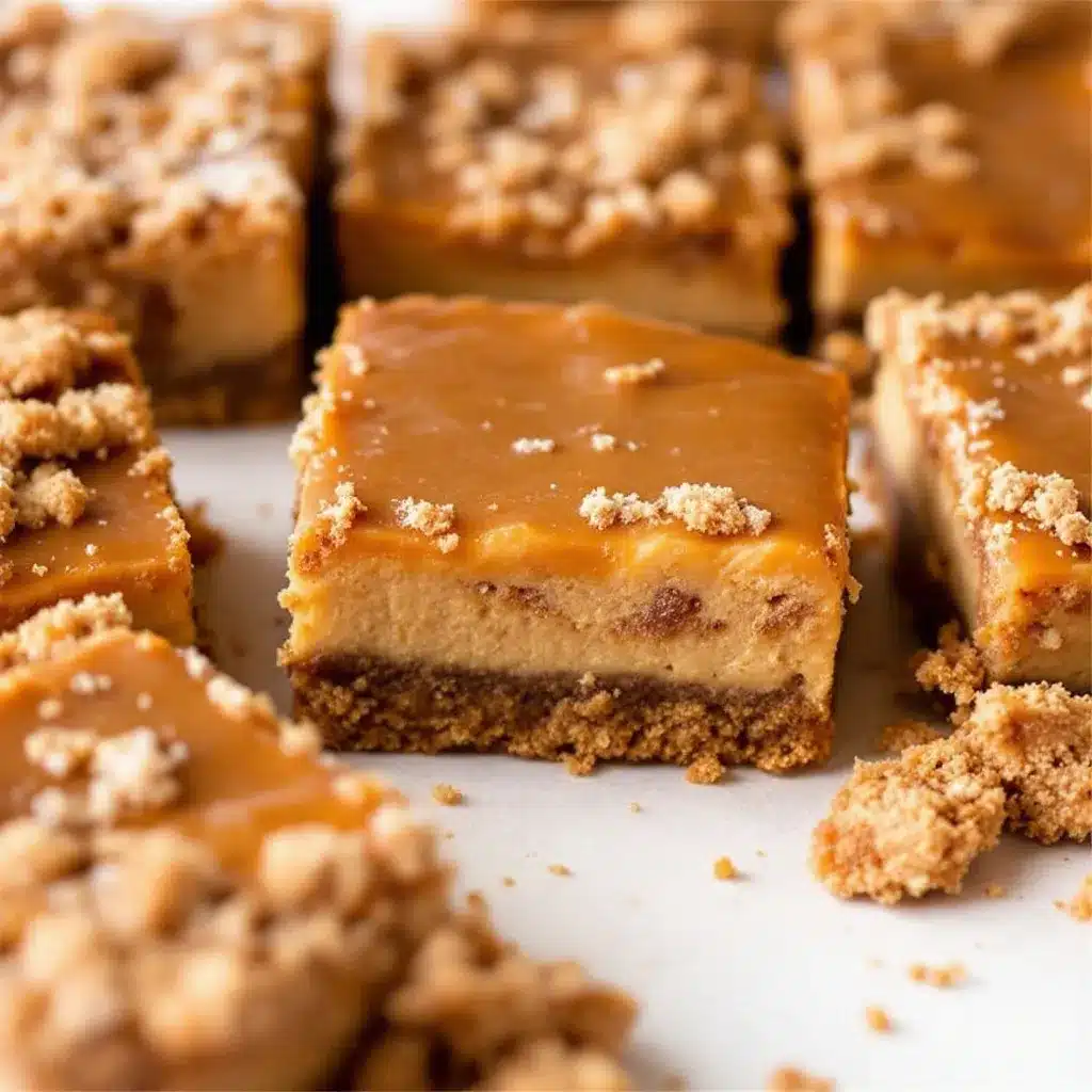 Creamy Salted Caramel Pumpkin Cheesecake Bars preparation steps