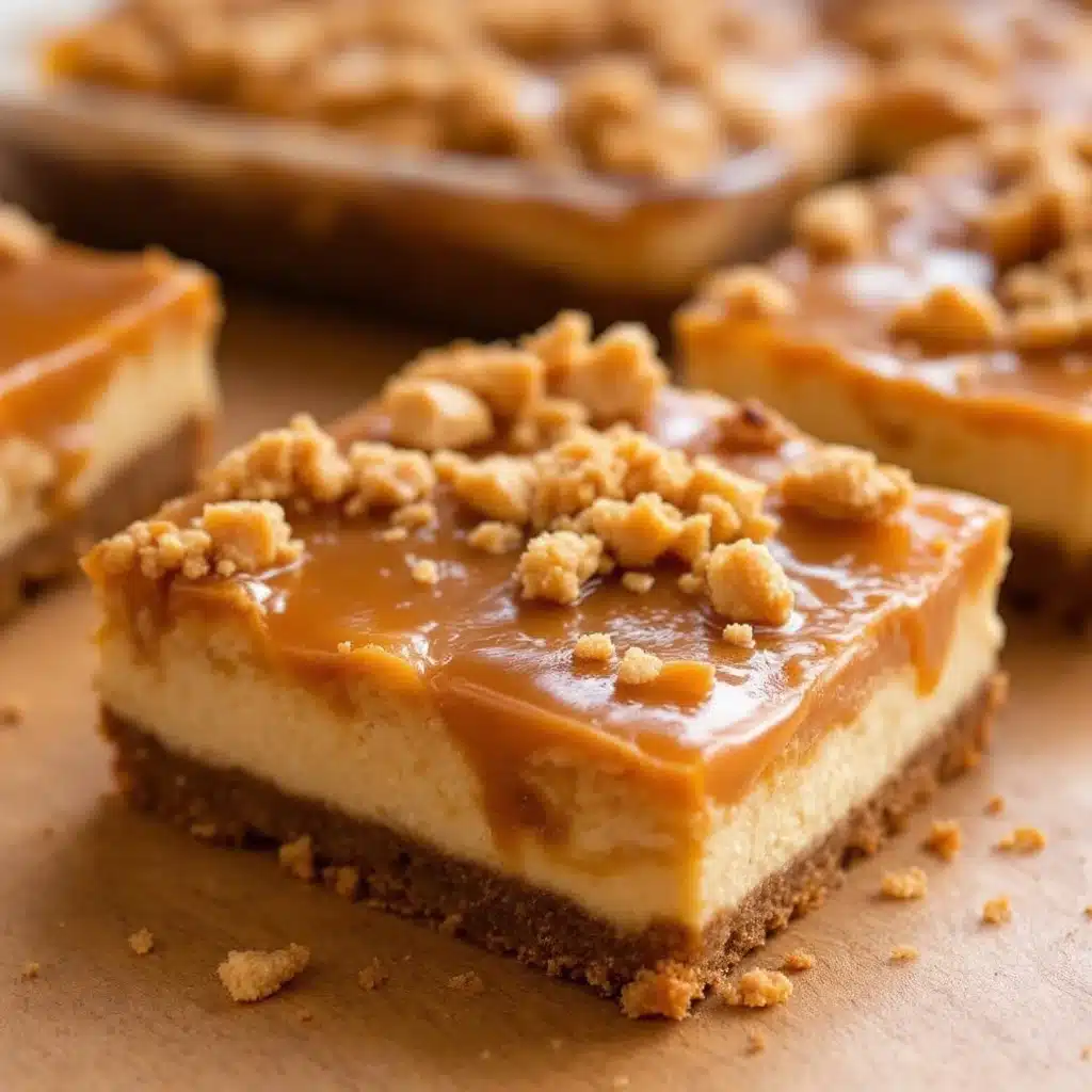 Creamy Salted Caramel Pumpkin Cheesecake Bars - featured image
