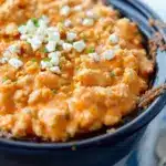 creamy slow cooker buffalo chicken dip - featured image