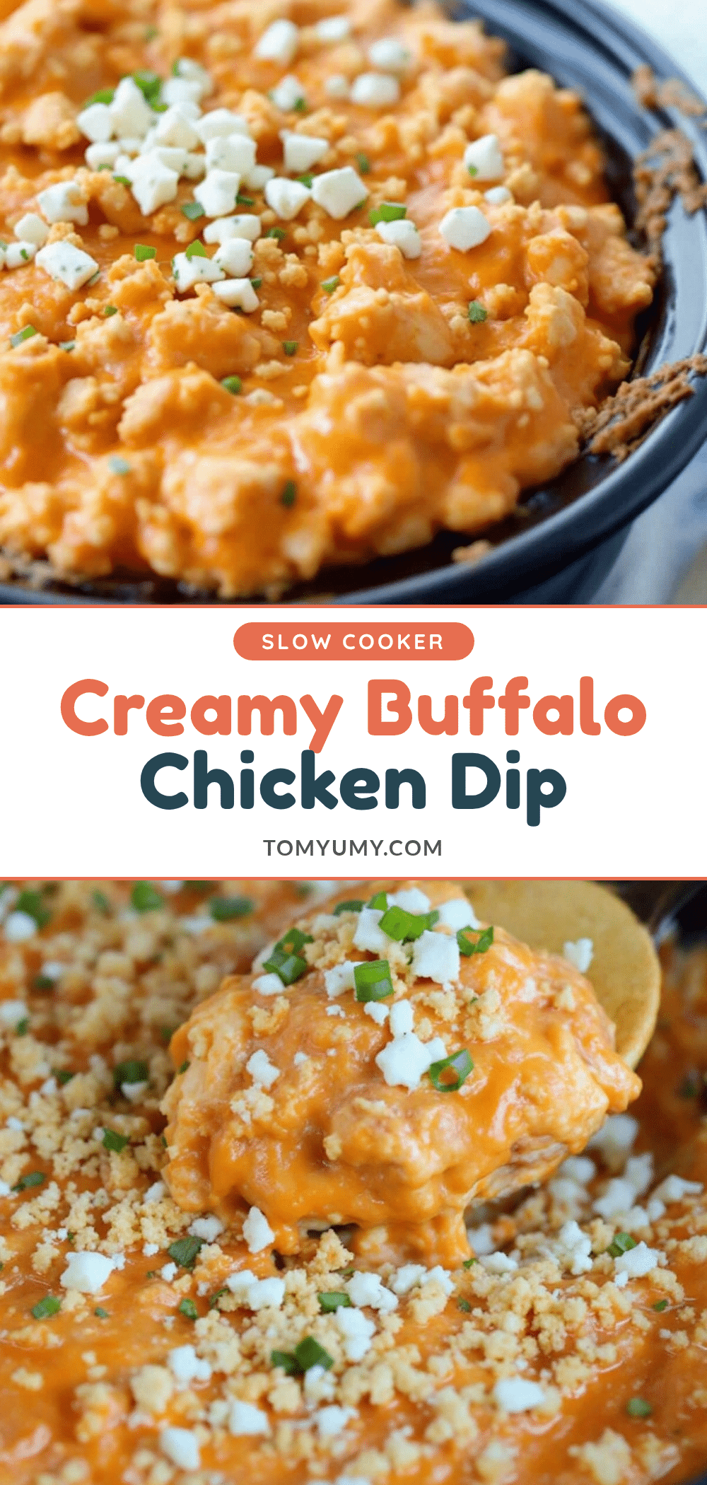 creamy slow cooker buffalo chicken dip recipe