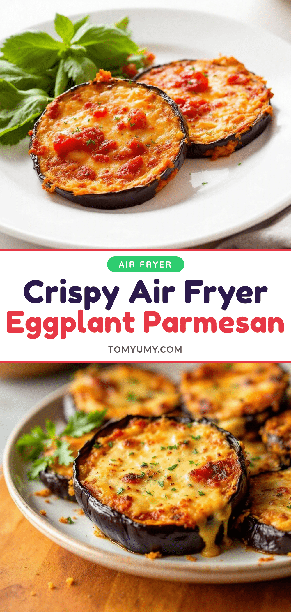 Crispy Air Fryer Eggplant Parmesan recipe