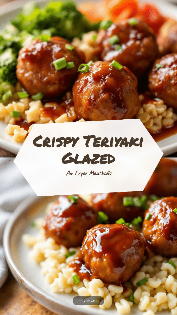 crispy air fryer teriyaki meatballs recipe
