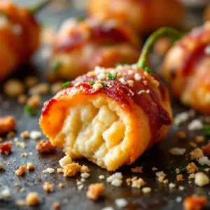 crispy bacon-wrapped jalapeno popper bites - featured image