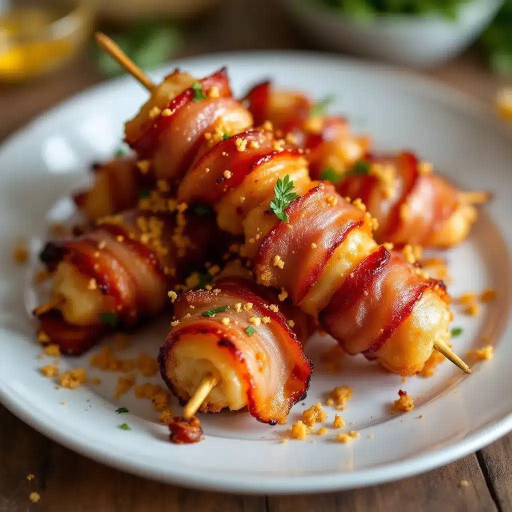crispy bacon-wrapped new years eve party skewers preparation steps