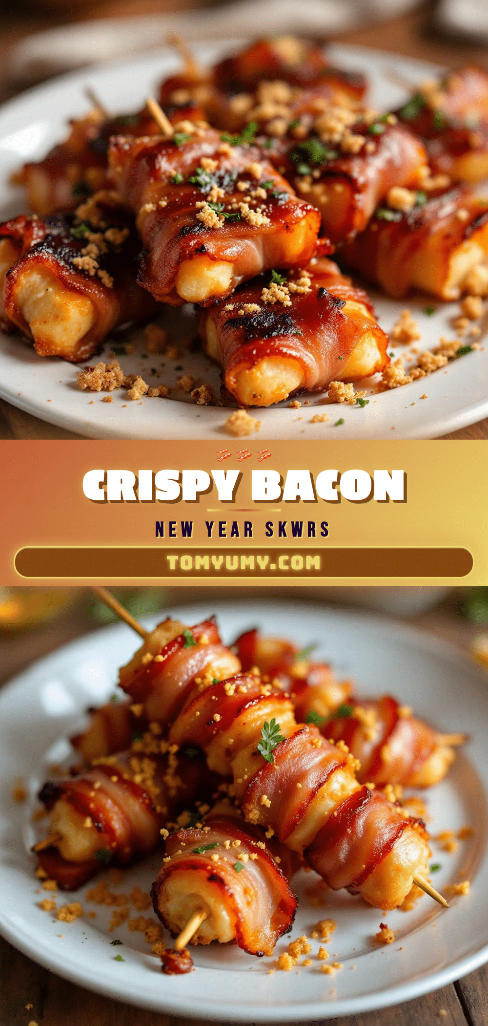 crispy bacon-wrapped new years eve party skewers recipe