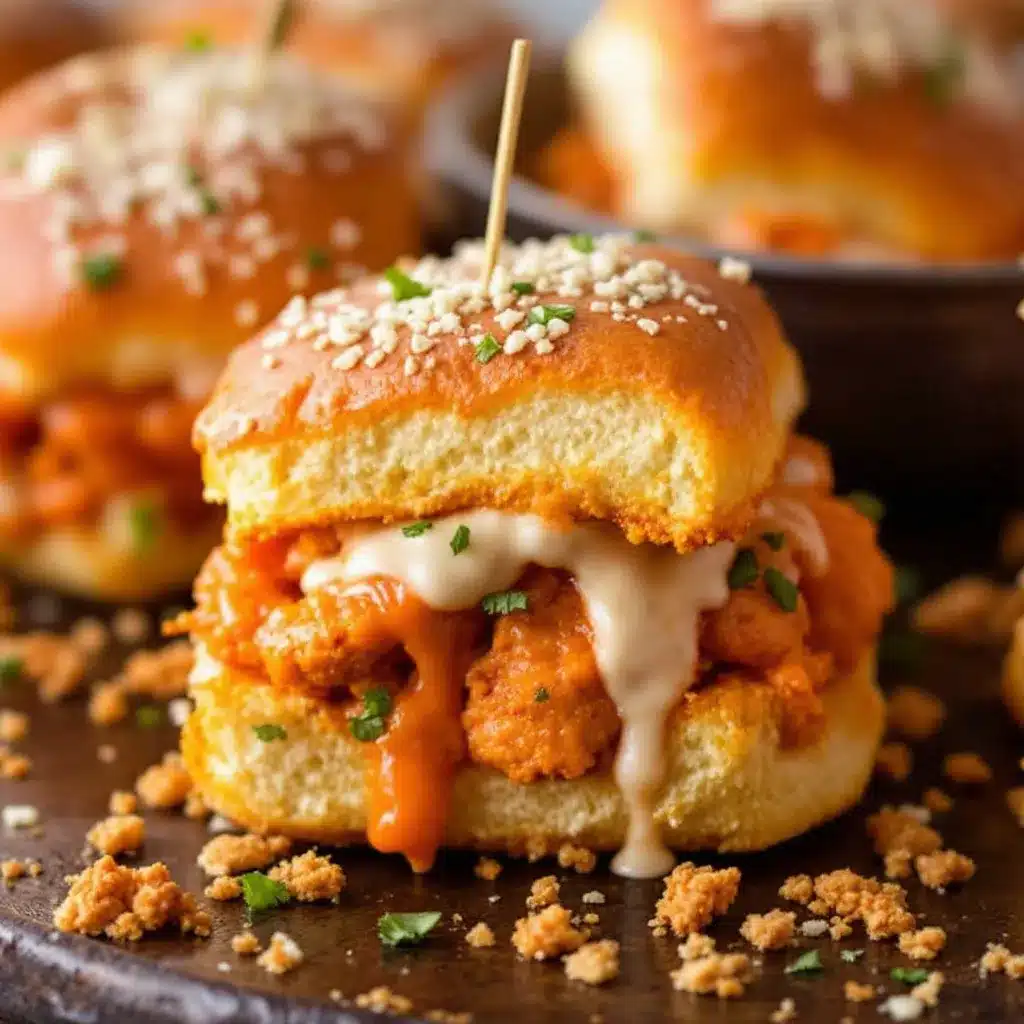 Crispy Baked Buffalo Chicken Sliders preparation steps