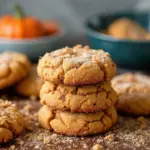crispy brown butter pumpkin snickerdoodle cookies - featured image