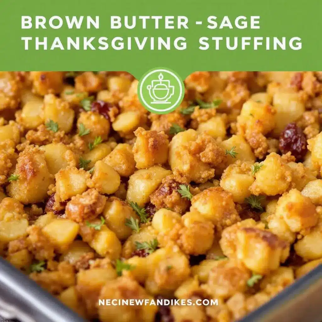 Crispy Brown Butter Sage Stuffing preparation steps