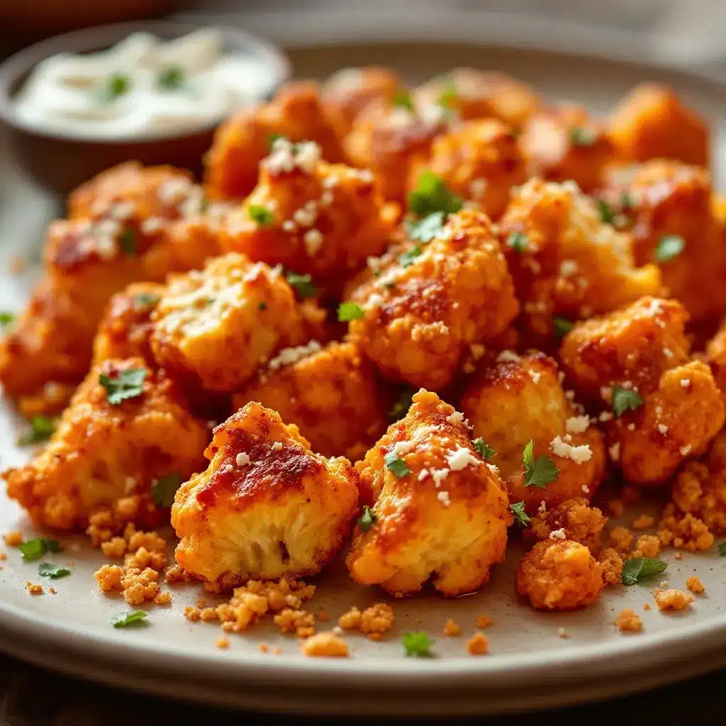 Crispy Buffalo Cauliflower Bites preparation steps