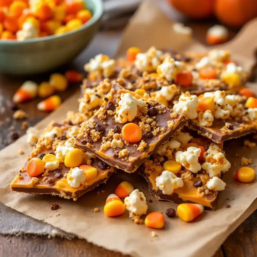 crispy candy corn popcorn bark preparation steps