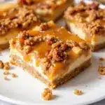 Crispy Caramel Apple Cheesecake Bars - featured image