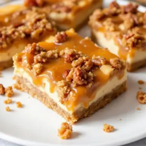 Crispy Caramel Apple Cheesecake Bars - featured image