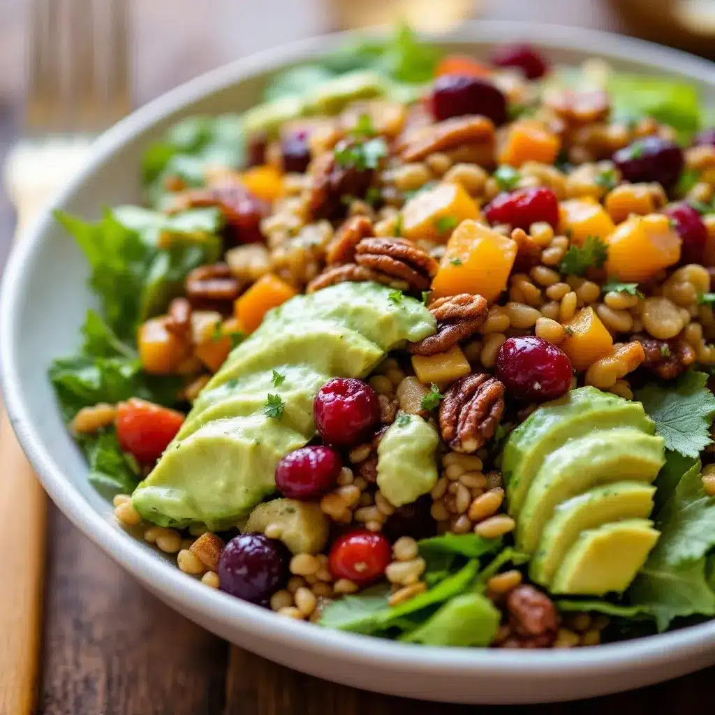 crispy cranberry pecan fall salad preparation steps