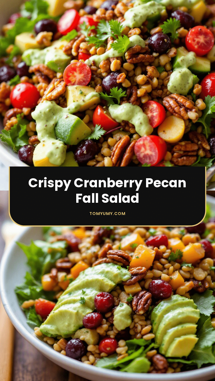 crispy cranberry pecan fall salad recipe
