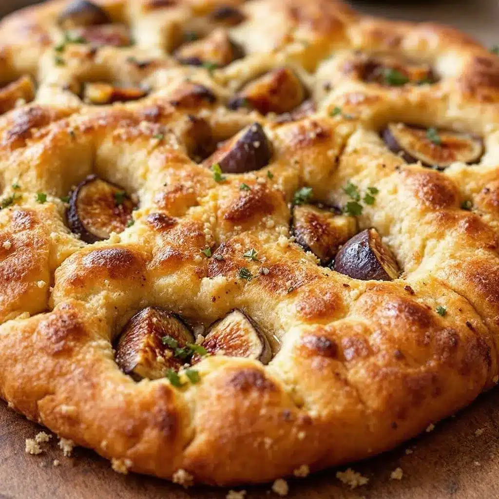 crispy fig and honey sourdough focaccia preparation steps