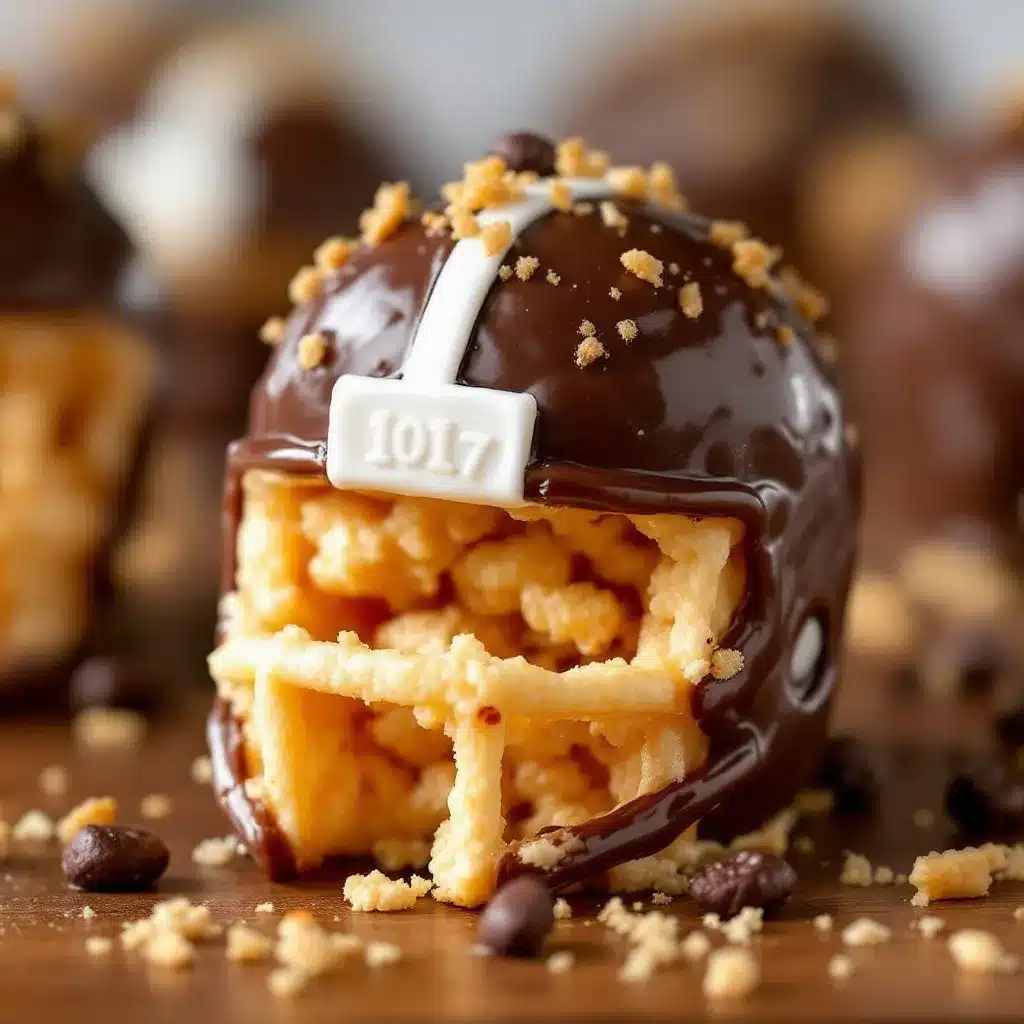 Crispy Mini Football Helmet Rice Krispie Treats preparation steps