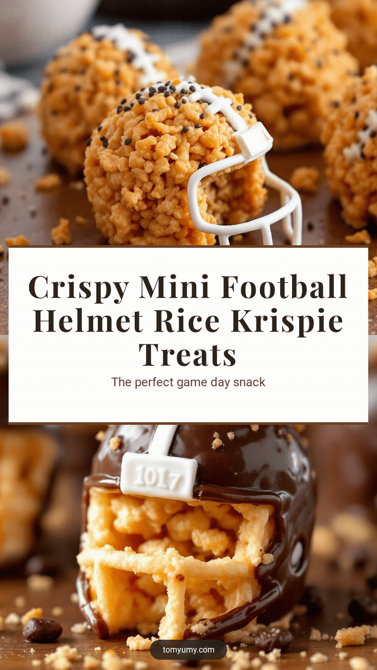 Crispy Mini Football Helmet Rice Krispie Treats recipe