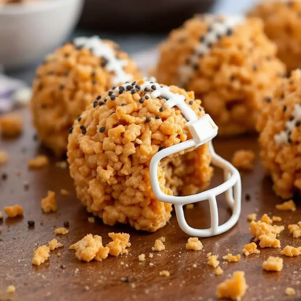 Crispy Mini Football Helmet Rice Krispie Treats - featured image