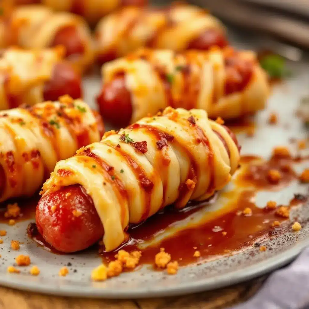 crispy mummy-wrapped sausage - featured image